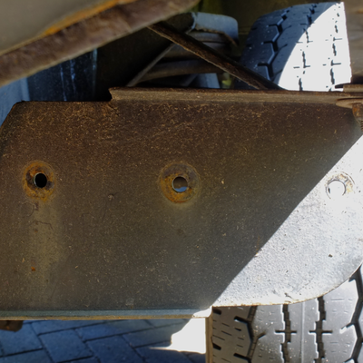 Bracket with old rivets removed